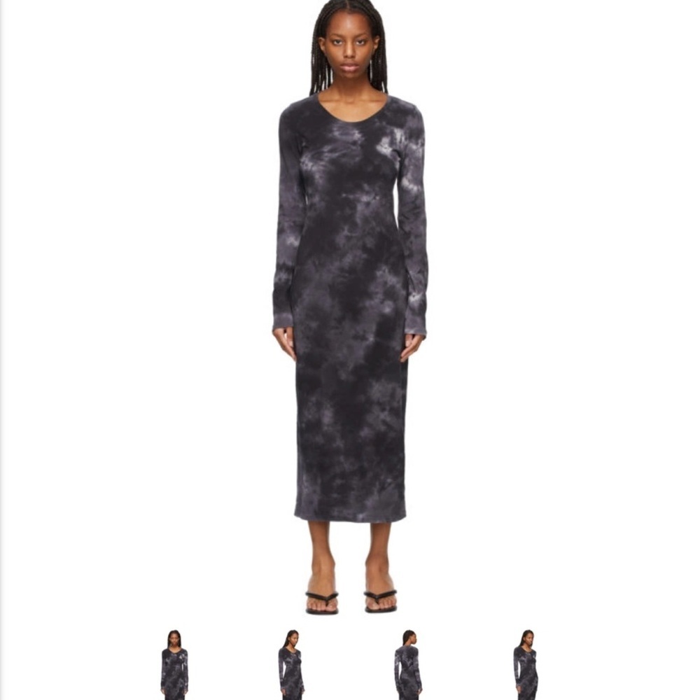 Raquel Allegra Black Tie-Dye Camo Layering Dress - Size 1